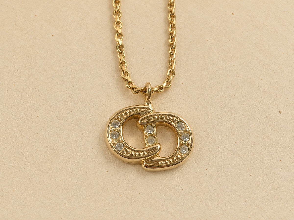 Crystal CD pendant, rope chain