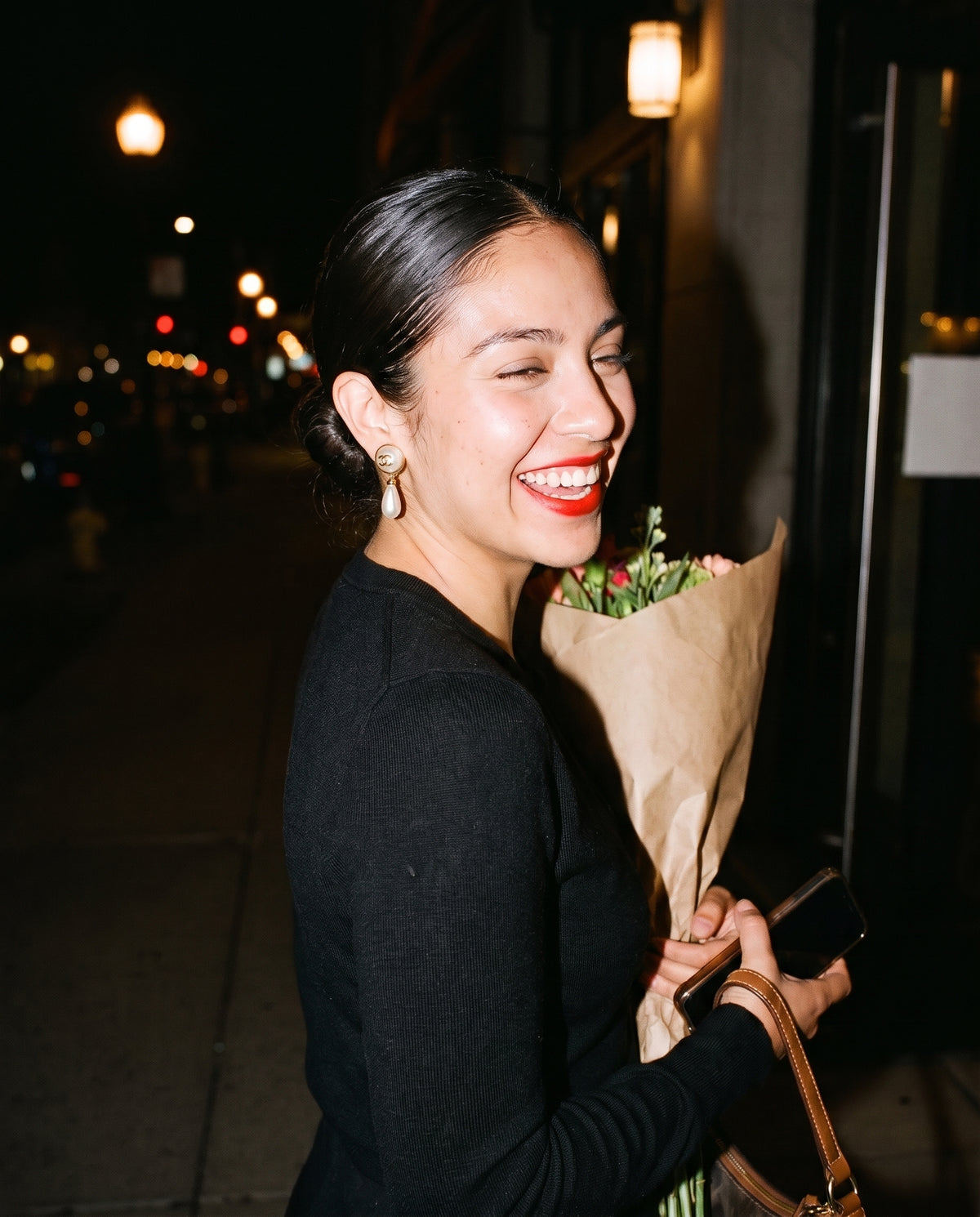 Styled image, AI-generated: worn on a night out